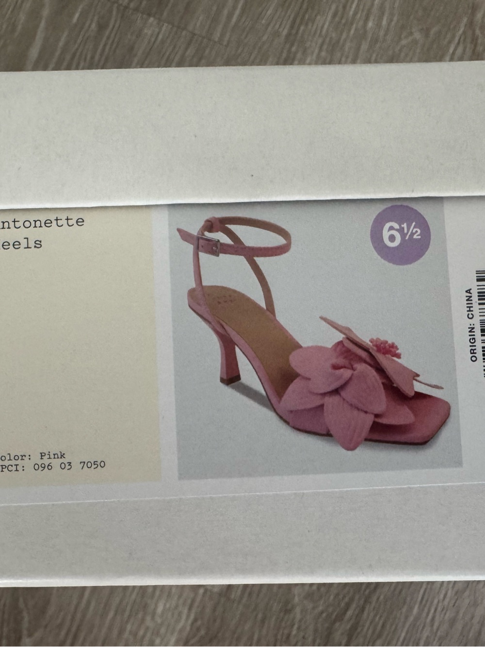 a new day Pink Floral Ankle-Strap Heels